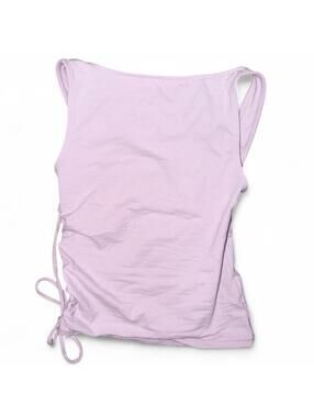 Purple top with tie detail